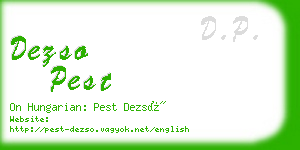 dezso pest business card